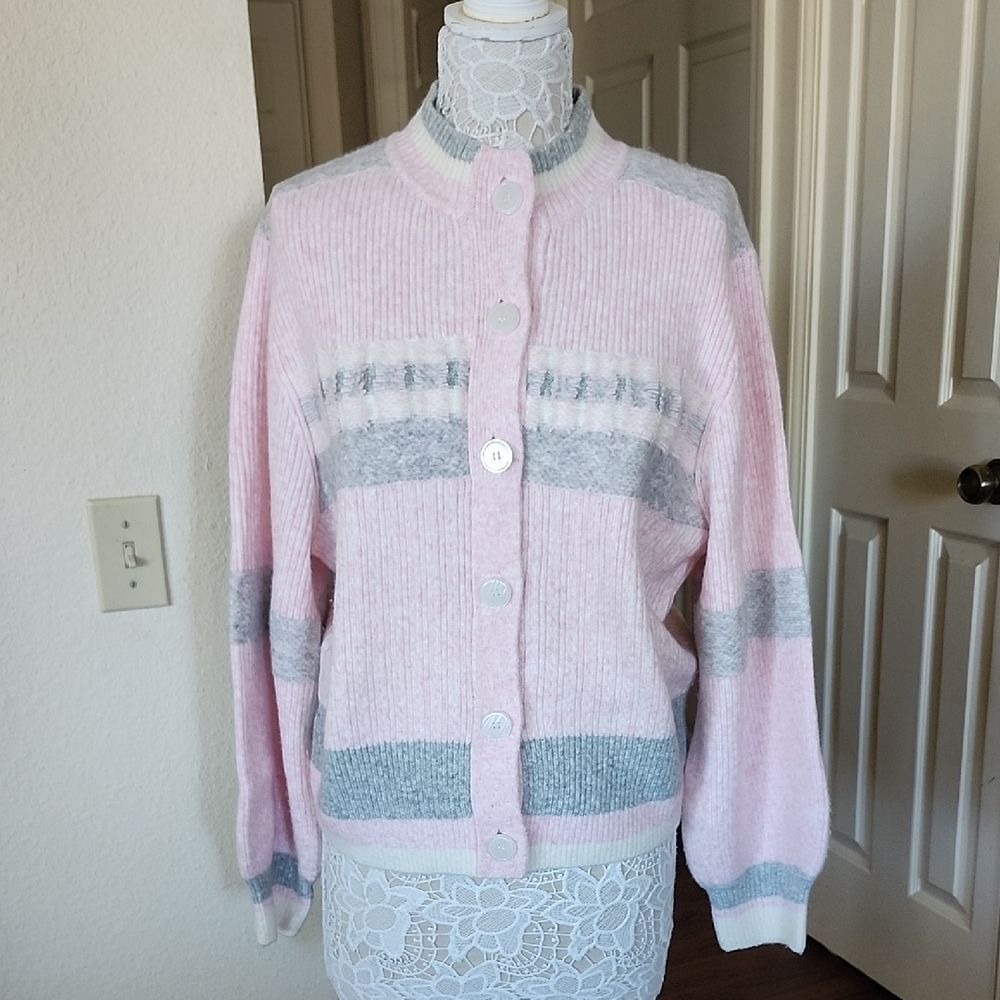 ✨️& Other Stories Relaxed Ribbed Wool Blend Pastel Colored Sweater Size Large